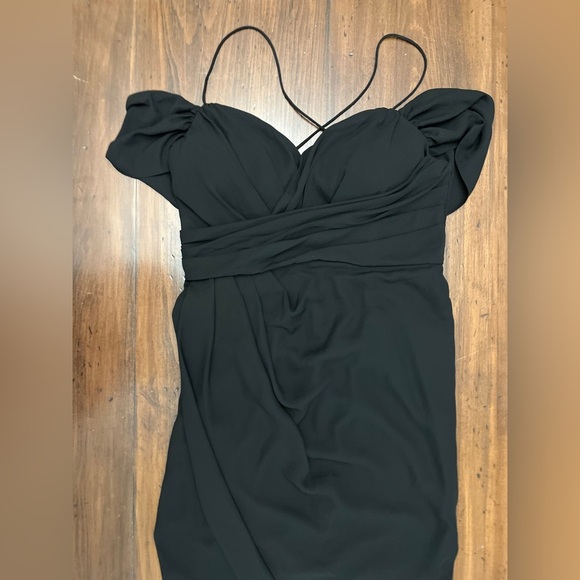 City Chic Entwine Tulip Drape Dress Black Size 14 Cocktail Party Summer Wedding - Picture 3 of 16